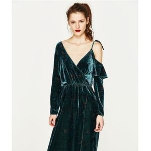 NWT Zara Trafaluc Collection Velvet Dress